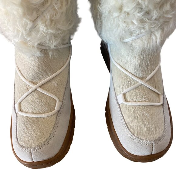 NWT PAJAR Italian Handcrafted Fur Ski Snow Boots 40 Off White -20C MSRP$495 - Picture 13 of 14